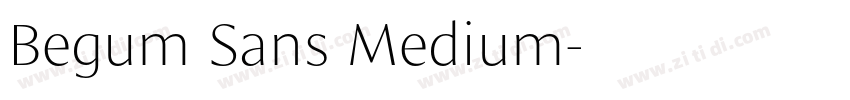 Begum Sans Medium字体转换